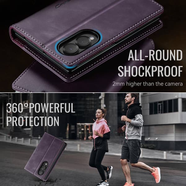 CASEME Telefonplånboksfodral till Samsung Galaxy Z Fold8 Lila
