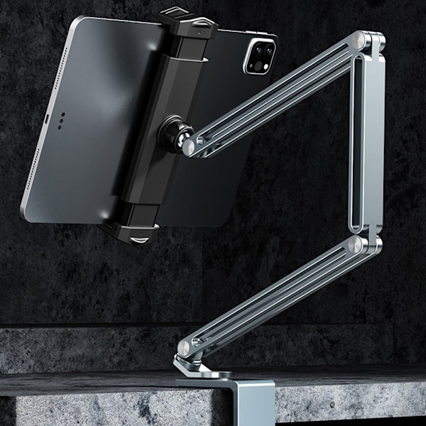 BONERUY Hållare Justerbar arm Mobiltelefon Surfplatta Stativ Lazy Bracket Silver Silver