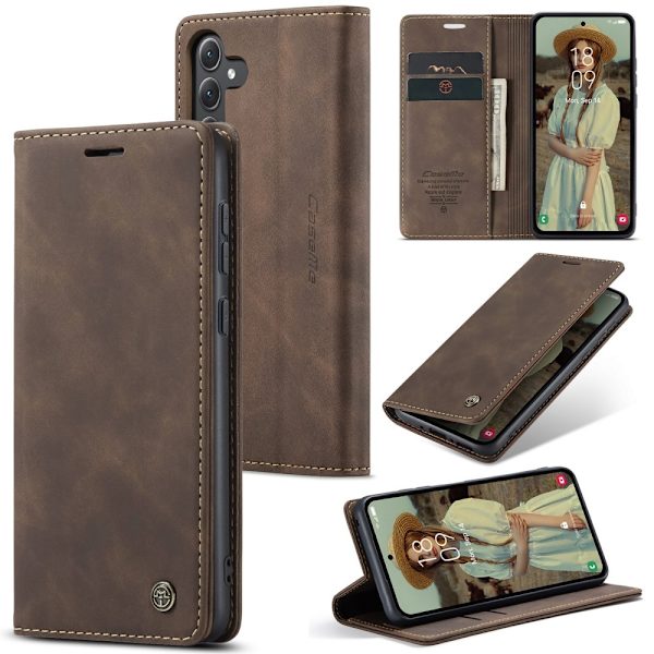 CASEME Retro Lompakkokotelo Samsung Galaxy A35 Dark brown