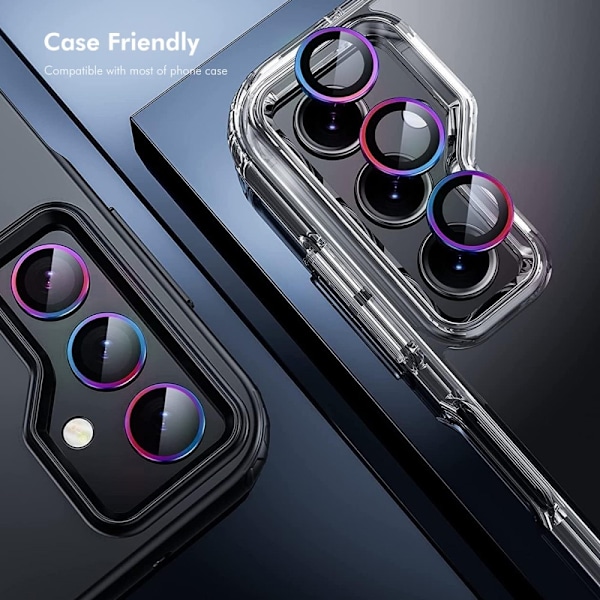 Samsung Galaxy S25+ Kameran linssinsuoja ENKAY Metallirengaslinssikalvo Blue