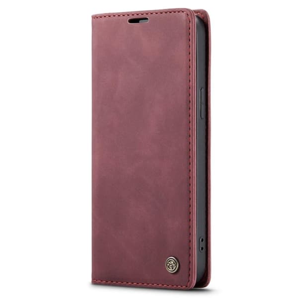 CASEME Retro lompakkokotelo iPhone 14 - Punainen Red
