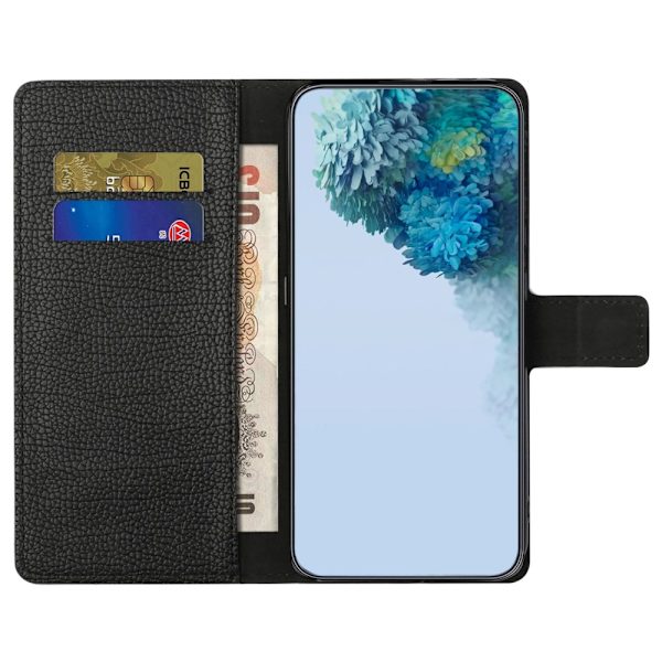 Til Xiaomi Redmi 12 Wallet Case Telefon Case Cover Stand Black