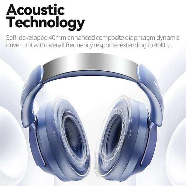 Trådlösa PC Gaming Headset Brusreducerande Over-Ear Bluetooth hörlurar - Vit Vit