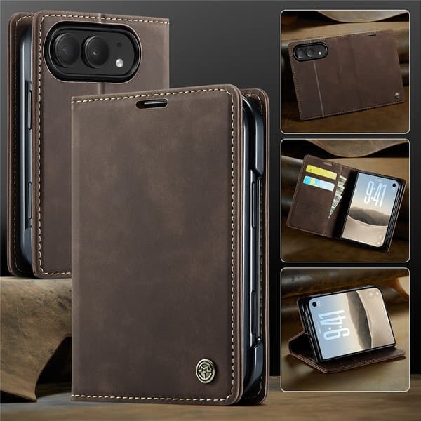 CASEME Telefonpungcover til iPhone Duo Brown