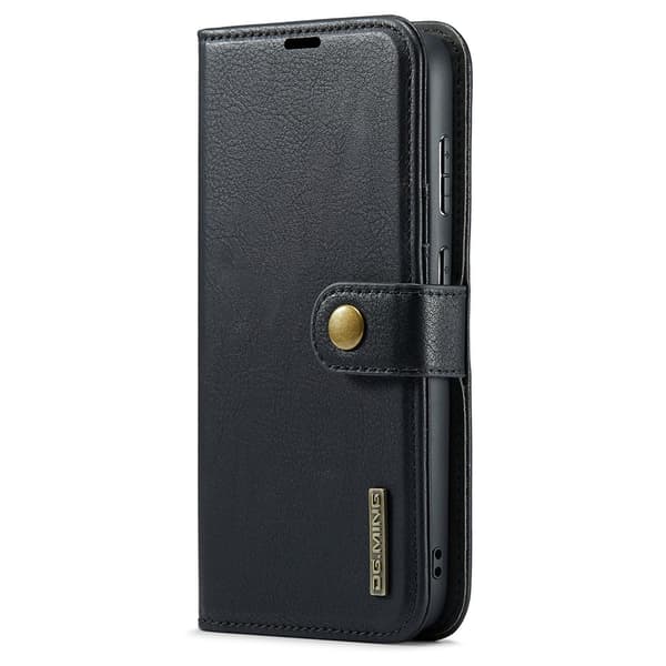 DG.MING Samsung Galaxy S25 irrotettava 2-in-1-lompakkokuori Black