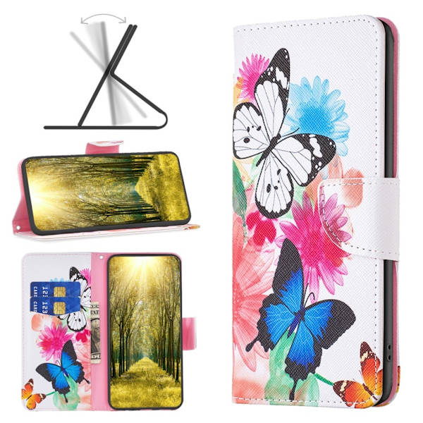 Til Sony Xperia 10 VI tegnebogstativetui mønstertelefoncover Multicolor