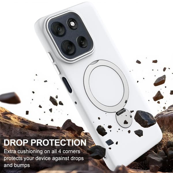 Magnetisk deksel med roterende ring for Motorola Edge 70 5G White