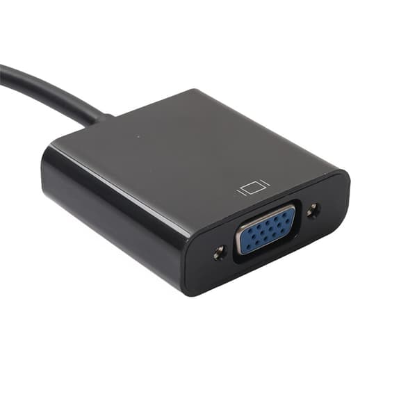 DisplayPort DP hann til VGA hunn videokonverterkabeladapter PC bærbar PC TV Black