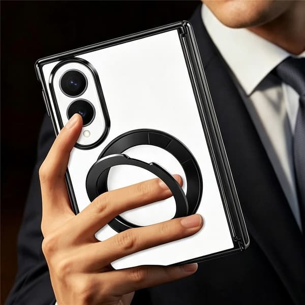 Magnetisk telefondeksel med roterende støtteben til Samsung Galaxy Z Fold8 Black