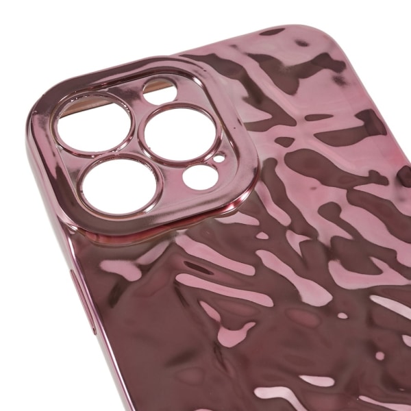 Till iPhone 15 Pro Max TPU-skal Elektropläterad Rynkad - Rosa Rosa