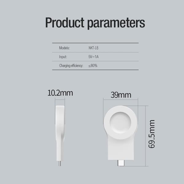 NILLKIN Magnetisk trådløs lader til Xiaomi Watch S1 Pro White