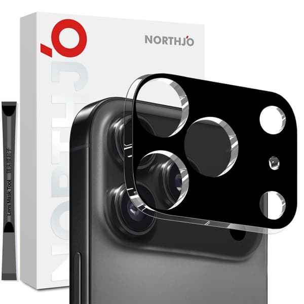 NORTHJO Til iPhone 17 Pro Kameralinsebeskytter Black