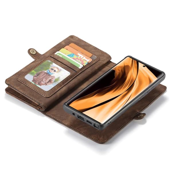 CASEME Samsung Galaxy Note 20 Retro Lær Lommebok - deksel Brown