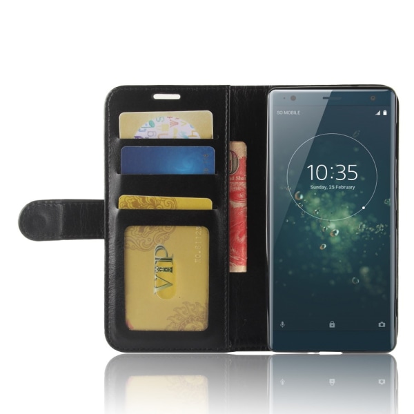 Wallet Mobile Phone Case for Sony Xperia XZ2 - Black Black