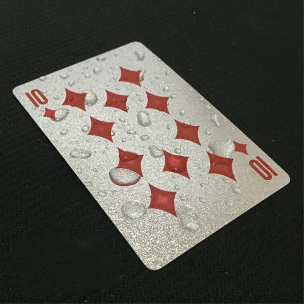 $100 sølvplast PVC Poker vanntett spillkort kortstokk Silver