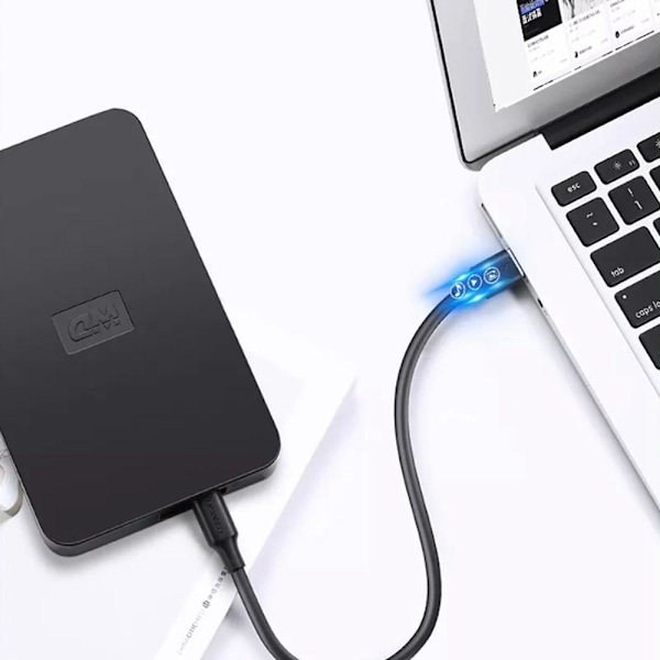 1m USB-A Hann til 5-pins Mini-USB Hann Dataoverføring Lading Black