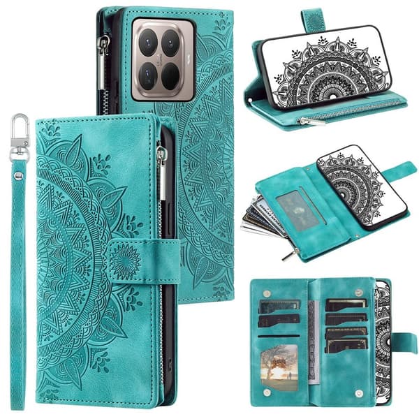 Xiaomi 17T Lompakkokotelo Mandala Green