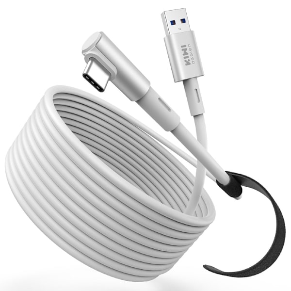 QC-8.5 5m Link-kabel for Meta Quest 3 3S PICO 4 VR-hodesett USB 3.0 High Speed White