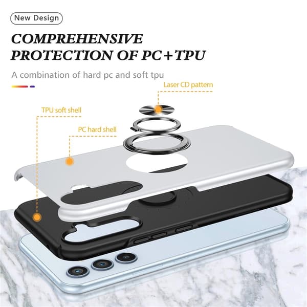 Mobilcover med Ringholder til Samsung Galaxy A37 5G Silver