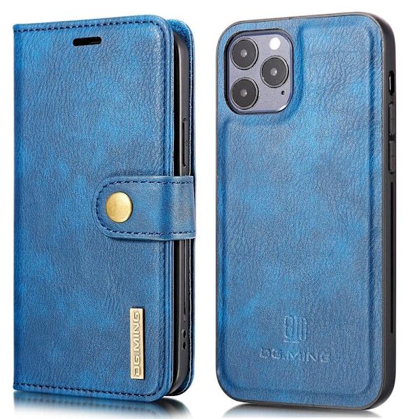 DG.MING For iPhone 13 Pro Stylish Wallet Case - Blue Blue