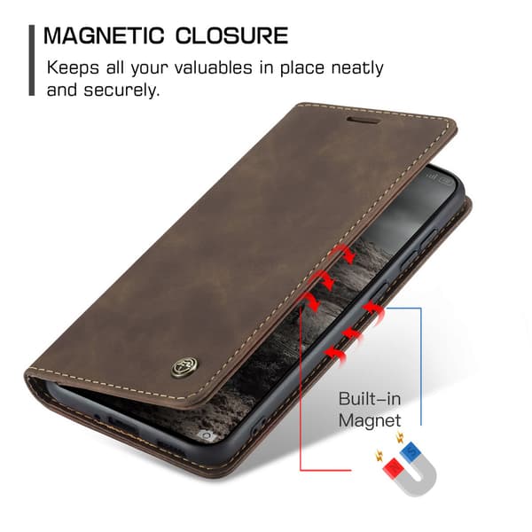 CASEME Lommebok-deksel Xiaomi 15T Pro - Coffee Dark brown