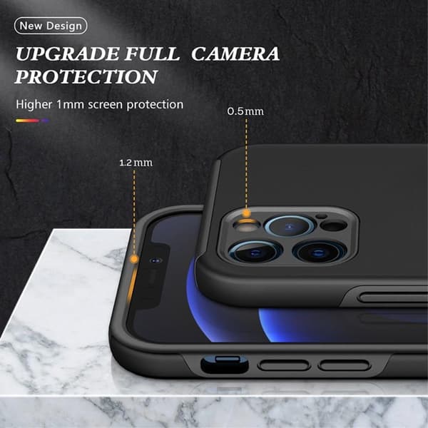 iPhone 14 Pro Hybrid Deksel Med Fingerring - Svart Black