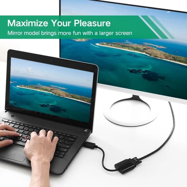 UGREEN 20415 1080P DisplayPort hann til VGA hunn lyd- og videoadapterkonverter Black