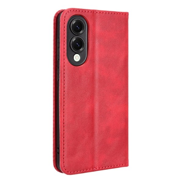 Til Samsung Galaxy S25 Edge Stand Phone Case Fuld Protection Pung Cover Red