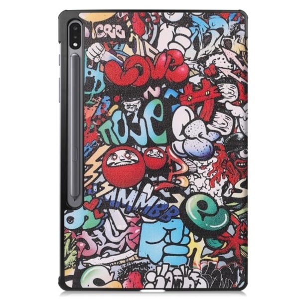 Kolmen taittotelineen älykotelo Samsung Galaxy Tab S10+ (S10 Plus) -puhelimelle Multicolor