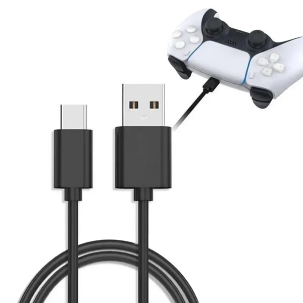 Laddningskabel till PS5 / Xbox Series S / X USB handkontroller Svart
