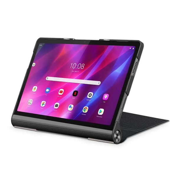 Enkel Tablettdeksel med Stativ for Lenovo Yoga Tab 11 Black