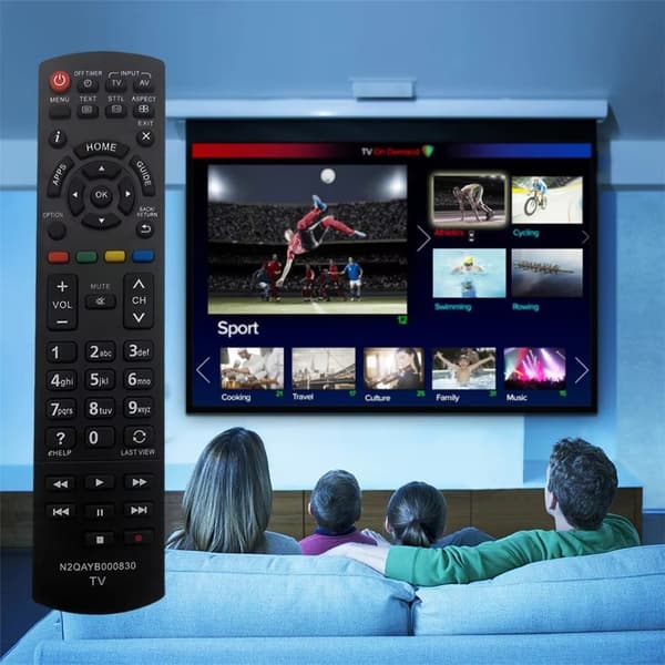 Fjärrkontroll Ersättning för N2QAYB000830 För Panasonic TV Svart