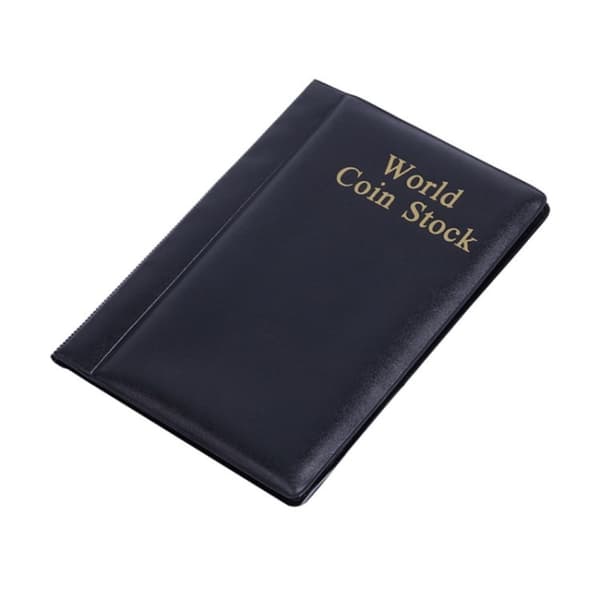 Valutamøntalbum Møntvalutaindsamling Binder Lommemønt - Sort Black