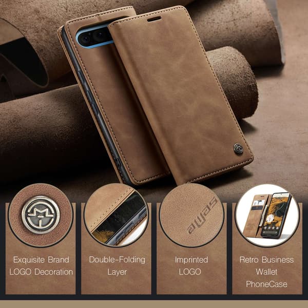 CASEME Google Pixel 10 Pro XL Kotelo Teline Puhelinkotelo Brown