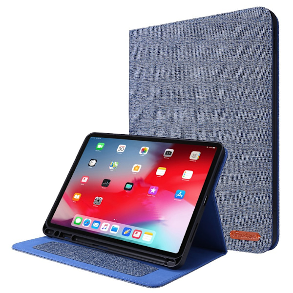 Til iPad Air 13 (2024) Tabletetui Dækstofstruktur - Blå Blue