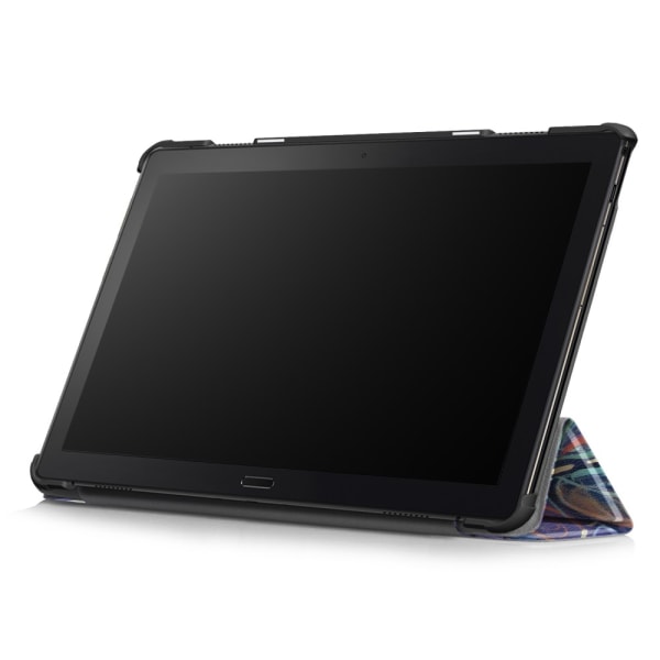 Tri-fold Stand Cover til Lenovo Tab P10 - Farverige blade Multicolor