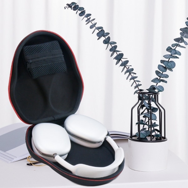 För AirPods Max Stötsäker Vattentät förvaringsväska för headset Svart