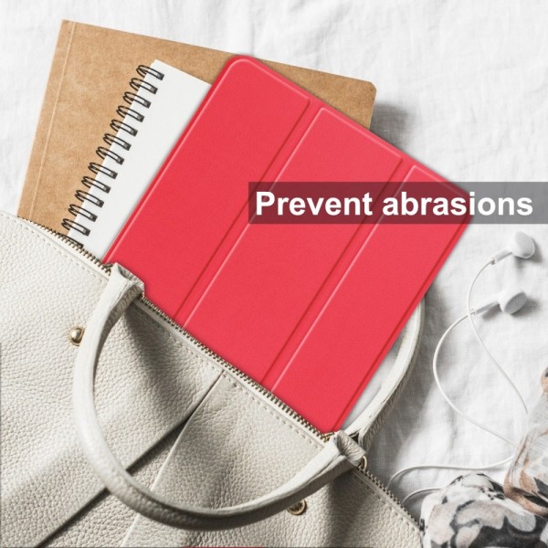 Trefoldet Stativdeksel for Lenovo Tab M9 Red