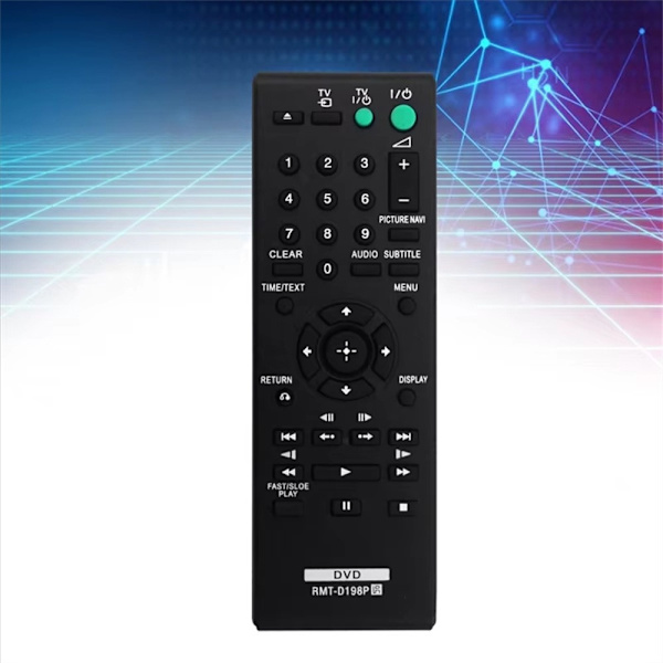 Fjernkontroll erstatning for RMT-D198P For Sony DVD Black