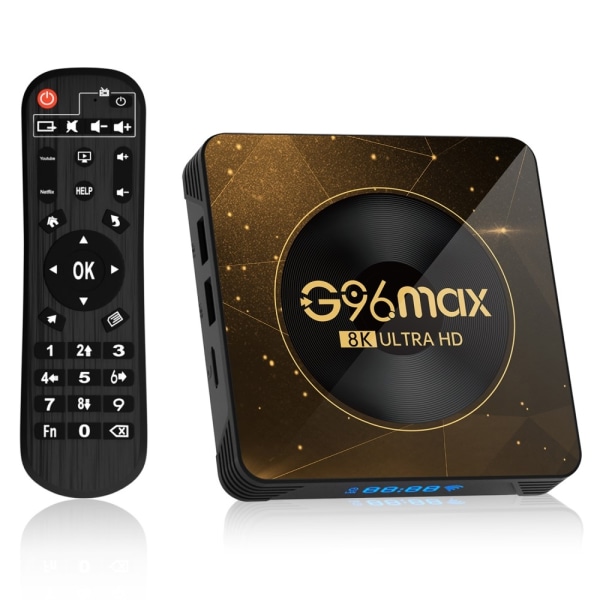 G96max 4+32GB 8K Ultra HD Smart TV Box H616 Android 13.0 Black