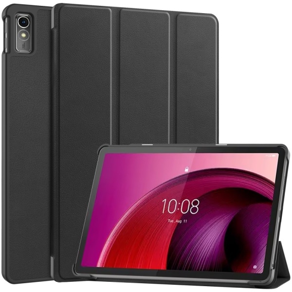 Til Lenovo Tab M10 5G Trifoldet Stativdæksel - Sort Black