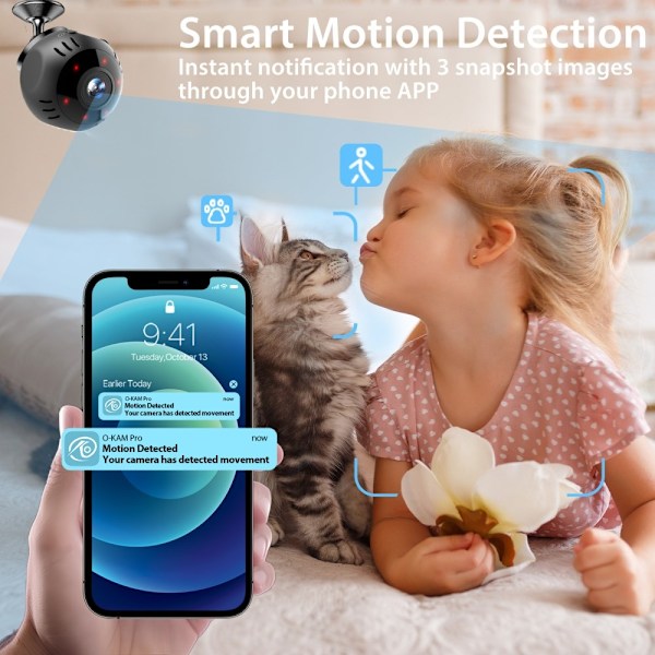 Intelligent WiFi-kamera Realtidsafspilning Panoramic View Overvågningskamera Black