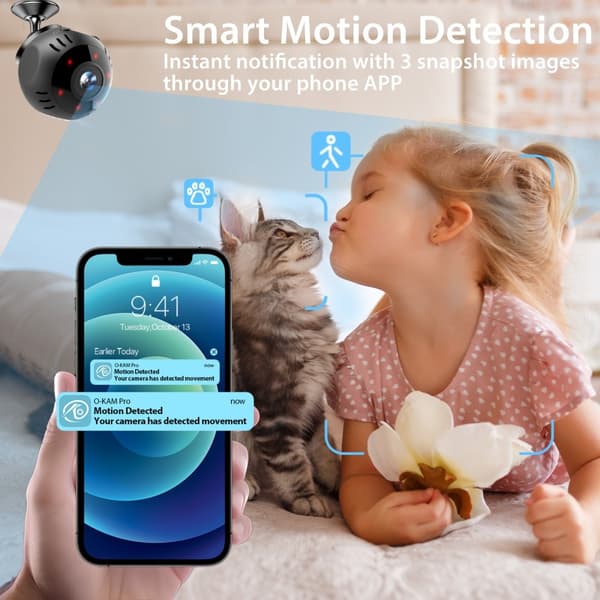 Intelligent WiFi-kamera Sanntidsavspilling Panoramic View Overvåkingskamera Black