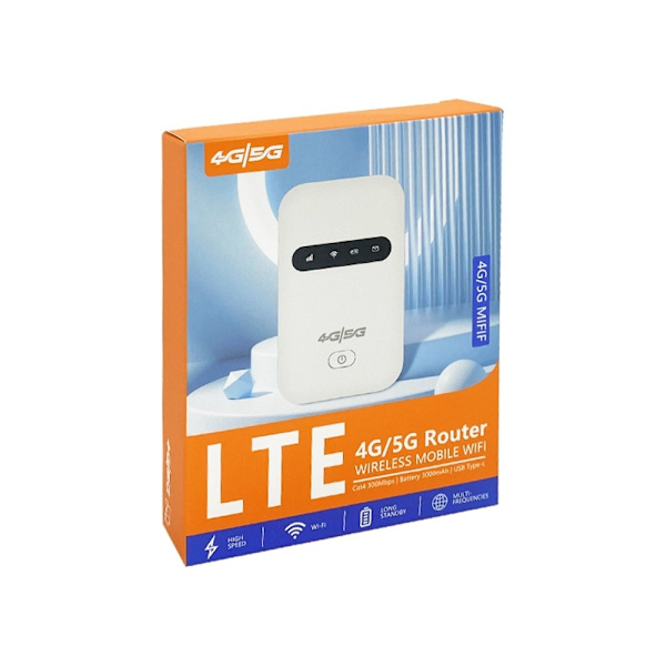 M26-E eurasisk version WiFi mobil router 4G trådløs understøtter forbindelse til 10 enheder White