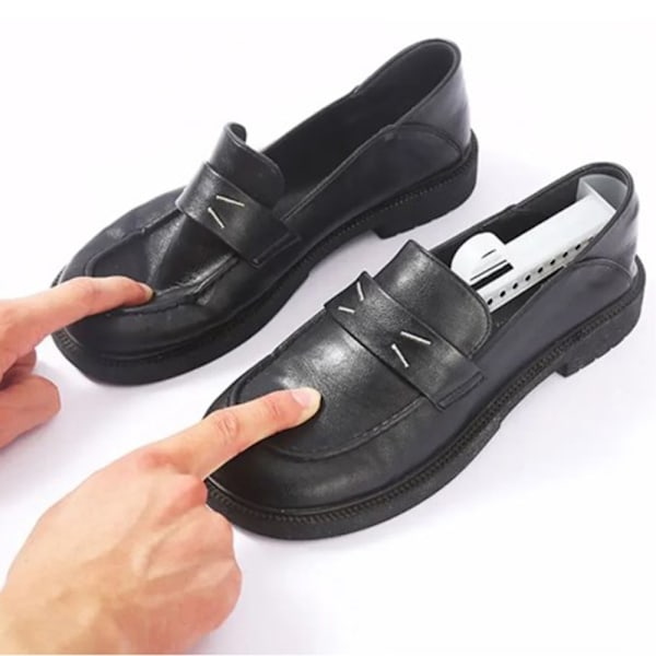 2st justerbar plastsko Skoblock Shoe Extender sko storlek - Kvinna Svart