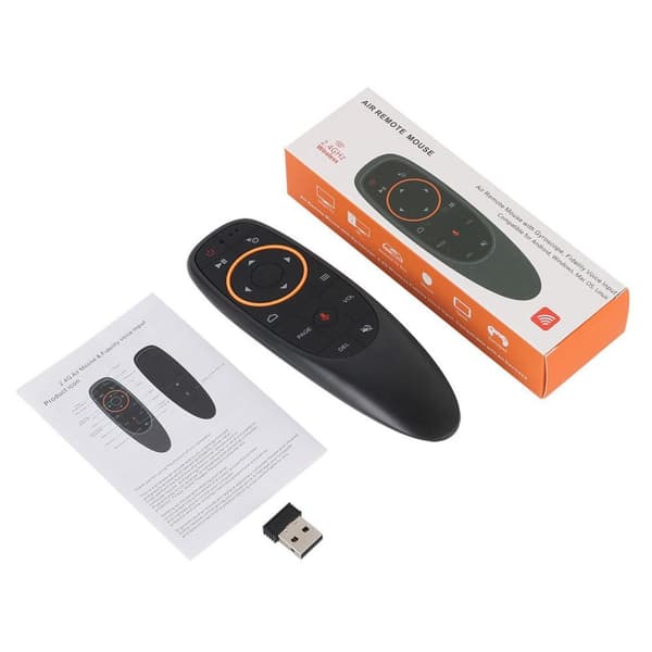 G10 trådløs mus fjernkontroll for bærbar PC Android TV - boks Black