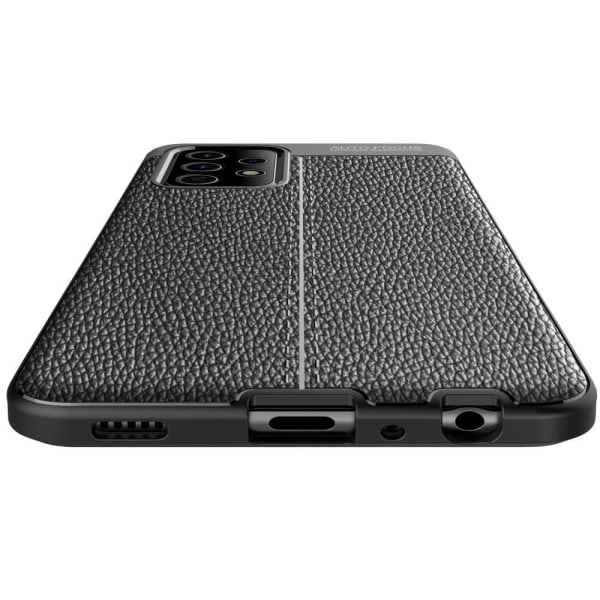 Samsung Galaxy A72 5G TPU Case Shell Litchi Texture - Svart Black