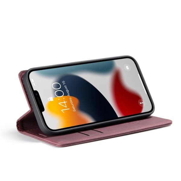 CASEME Retro Lommebok Etui for iPhone 13 Pro - Rød Red