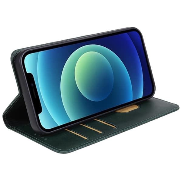 Wallet Stand Telefontaske til iPhone 15 Pro Cell Cell Cover - Grøn Green