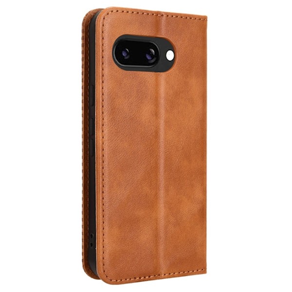 Til Google Pixel 9A Stand Phone Case Fuld Protection Pung Cover Brown